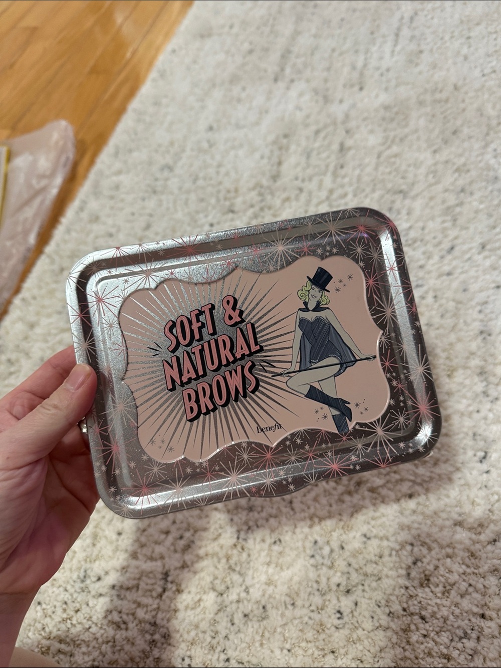 Benefit Soft & Natural Brows Kit - Pink and Silver Tin